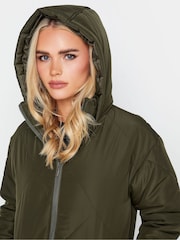 PixieGirl Petite Green Diamond Quilt Hooded Coats - Image 3 of 4