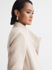 Reiss Stone Mischa Tailored Wool Blend Longline Coat - Image 4 of 6