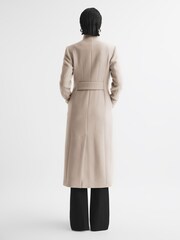 Reiss Stone Mischa Tailored Wool Blend Longline Coat - Image 5 of 6