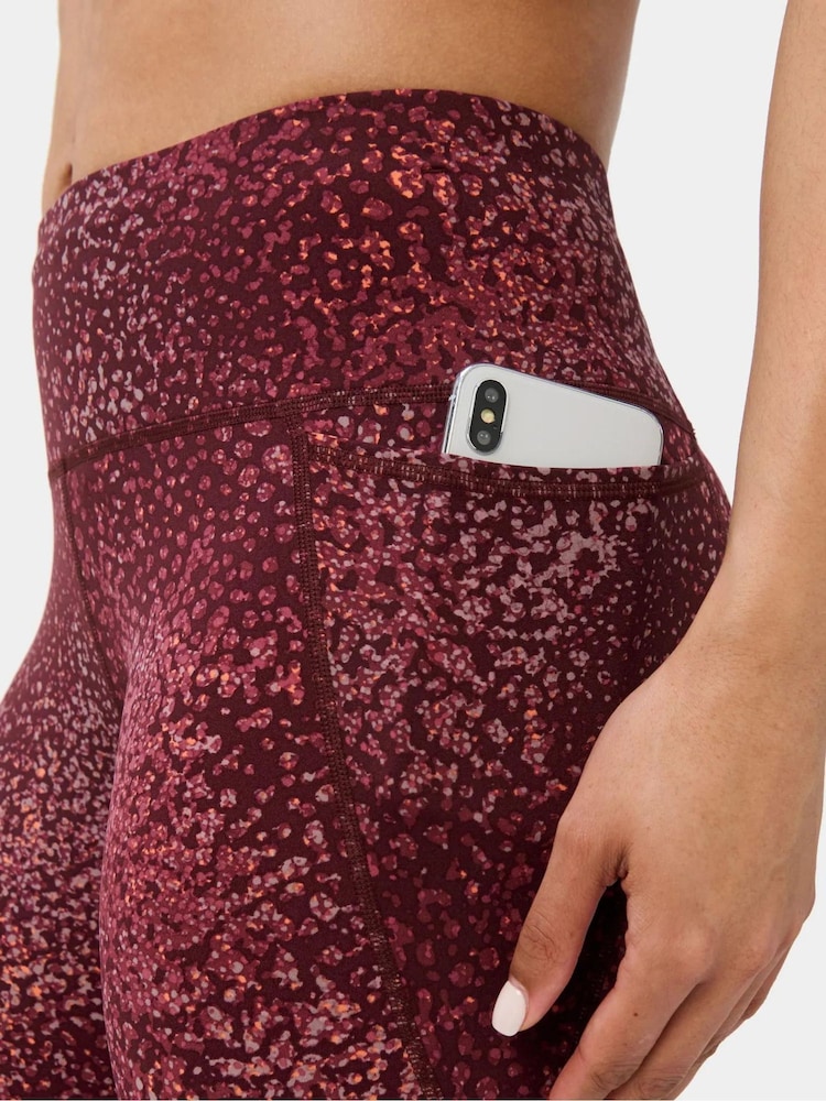 Sweaty Betty Red Dot Terrain Print 7/8 Length Power Workout Leggings - Image 6 of 6