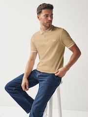 Fred Perry Mens Twin Tipped 100% Cotton Polo Shirt - Image 1 of 7