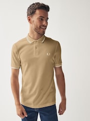 Fred Perry Mens Twin Tipped 100% Cotton Polo Shirt - Image 2 of 7