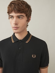 Fred Perry Mens Twin Tipped 100% Cotton Polo Shirt - Image 4 of 8