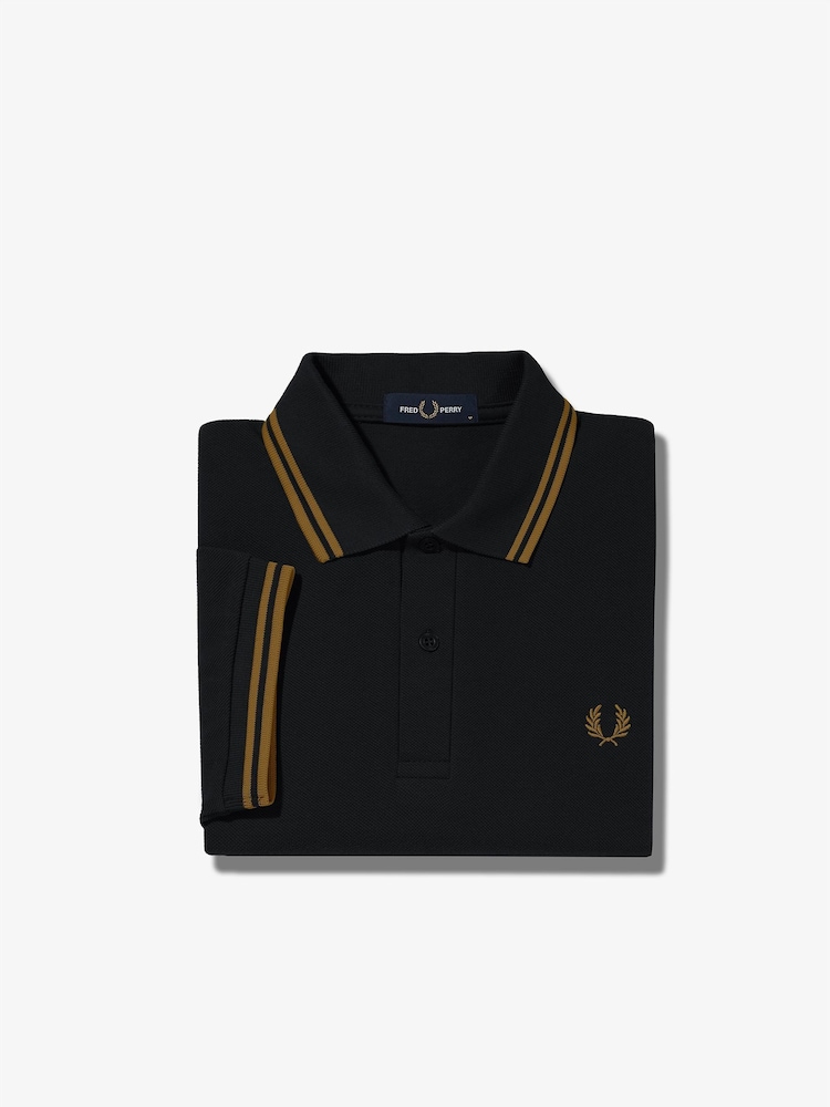 Fred Perry Mens Twin Tipped 100% Cotton Polo Shirt - Image 8 of 8