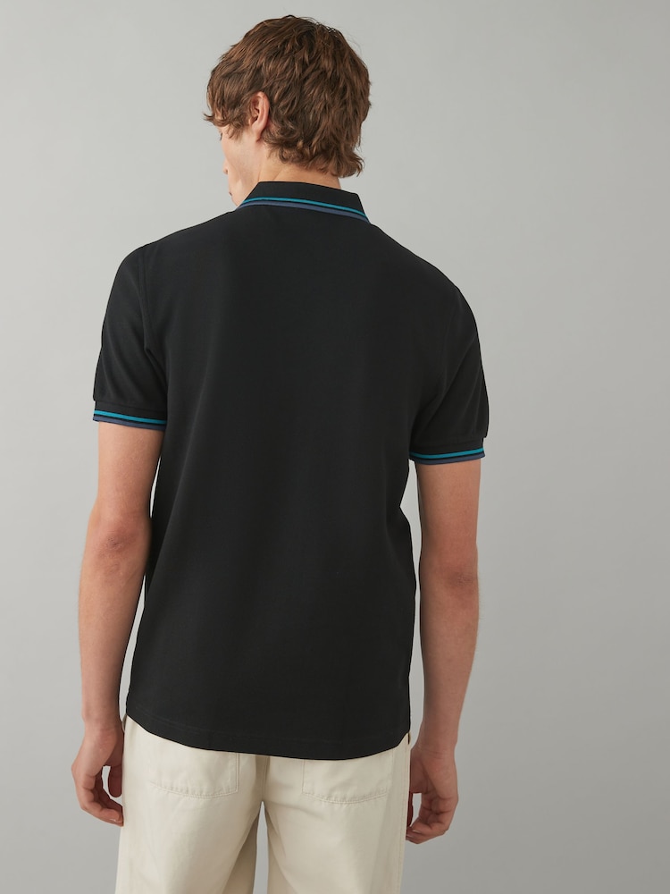 Fred Perry Mens Twin Tipped 100% Cotton Polo Shirt - Image 2 of 7