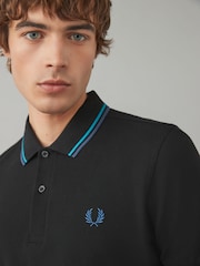 Fred Perry Mens Twin Tipped 100% Cotton Polo Shirt - Image 4 of 7