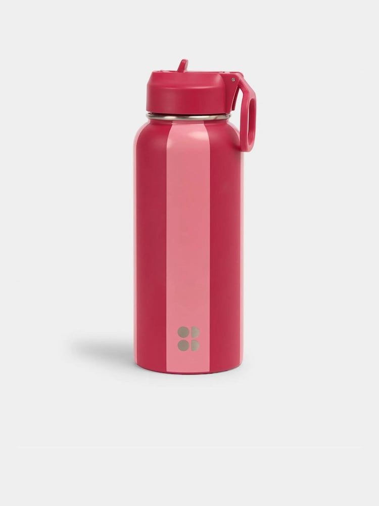 Sweaty Betty Pink Keep It Chill Straw Water Bottle 950ml Printed - Image 1 of 4 Sweaty Betty Pink Keep It Chill Straw Water Bottle 950ml Printed - Image 1 of 4