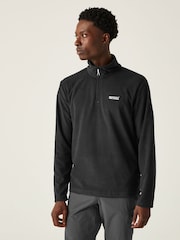 Regatta Black Mens Thompson Lightweight Half Zip Fleece - Image 1 of 6