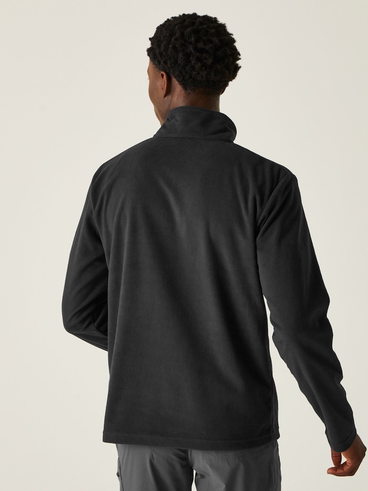 Regatta Black Mens Thompson Lightweight Half Zip Fleece - Image 2 of 6