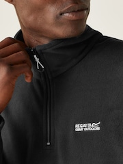 Regatta Black Mens Thompson Lightweight Half Zip Fleece - Image 4 of 6