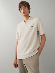 Fred Perry Relaxed Fit Trophy Collar 100% Cotton Polo Shirt - Image 1 of 6