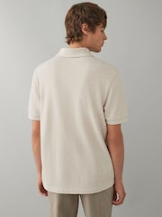 Fred Perry Relaxed Fit Trophy Collar 100% Cotton Polo Shirt - Image 3 of 6