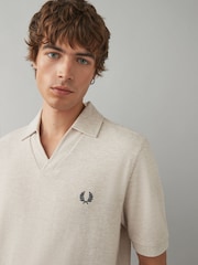 Fred Perry Relaxed Fit Trophy Collar 100% Cotton Polo Shirt - Image 4 of 6