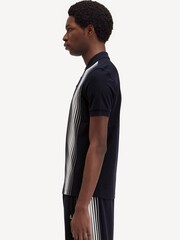 Fred Perry Navy Ombre Stripe 100% Cotton Polo Shirt - Image 2 of 5