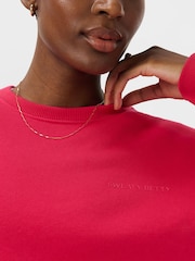 Sweaty Betty Red Revive Rib Mix Crew Neck Sweat Top - Image 2 of 6