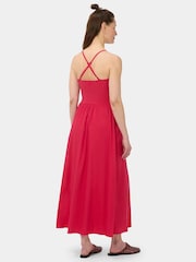 Sweaty Betty Red Explorer Ribbed Halter Neck Strappy Maxi Dress - Image 2 of 6