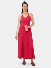 Sweaty Betty Red Explorer Ribbed Halter Neck Strappy Maxi Dress - Image 3 of 6
