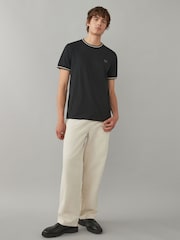 Fred Perry Twin Tipped Logo 100% Cotton T-Shirt - Image 3 of 6