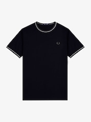 Fred Perry Twin Tipped Logo 100% Cotton T-Shirt - Image 5 of 6