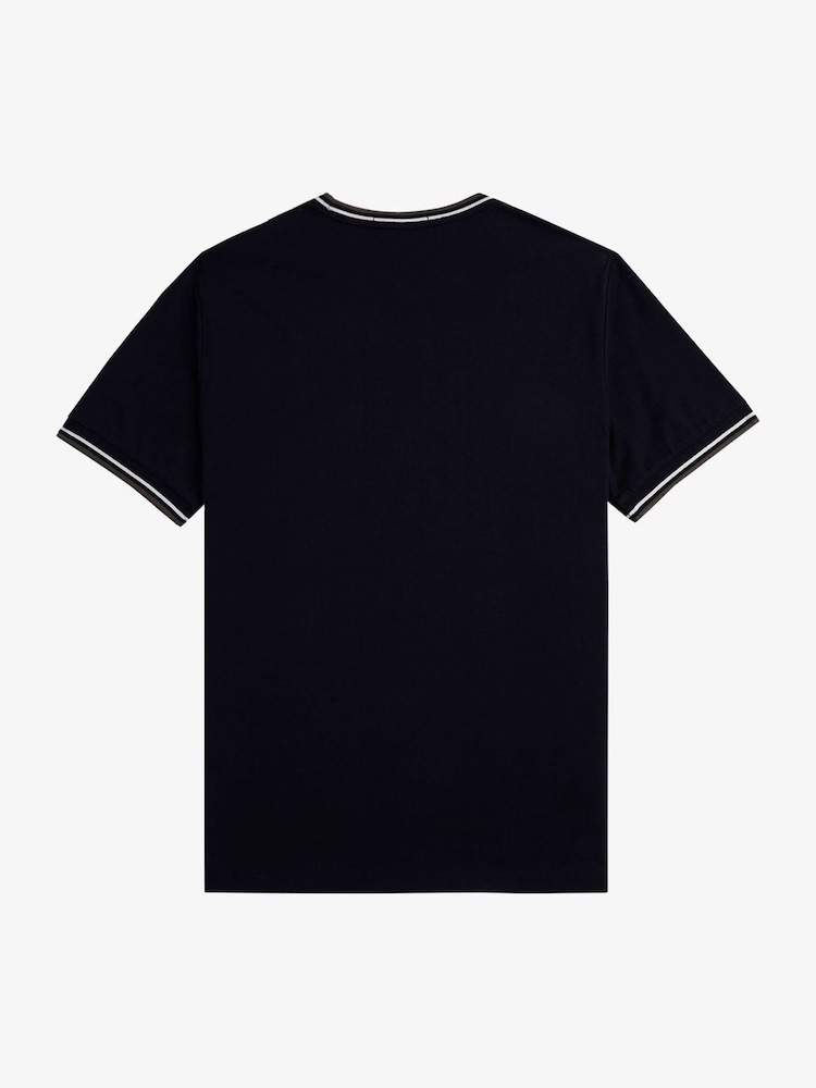 Fred Perry Twin Tipped Logo 100% Cotton T-Shirt - Image 6 of 6