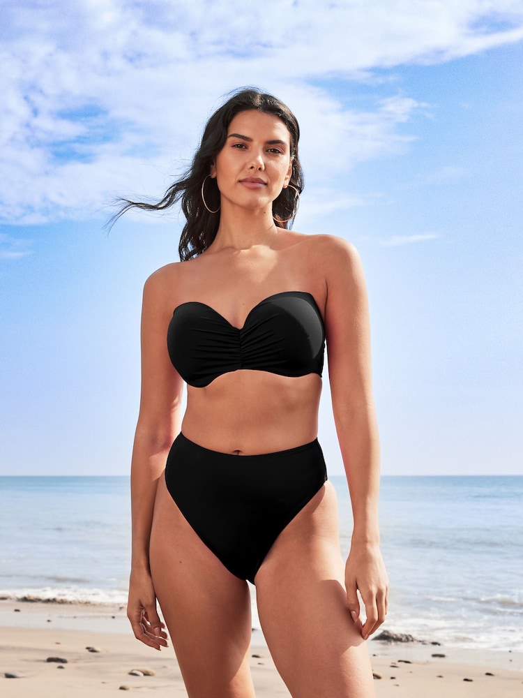 Noir - Haut de bikini bandeau filaire - Image 3 of 3