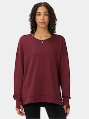 Sweaty Betty Red After Class Open Back Tie Sweatshirt - Image 1 of 6