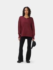 Sweaty Betty Red After Class Open Back Tie Sweatshirt - Image 3 of 6