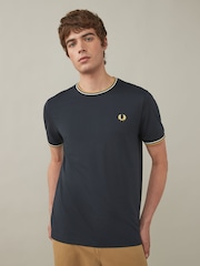 Fred Perry Twin Tipped Logo 100% Cotton T-Shirt - Image 1 of 6