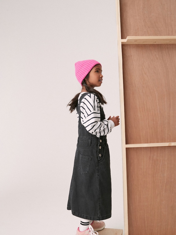 Black Denim Maxi Pinafore Dress (3-16yrs) - Image 2 of 6