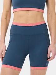 Sweaty Betty Blue Power Colourblock 6" Shorts - Image 2 of 5