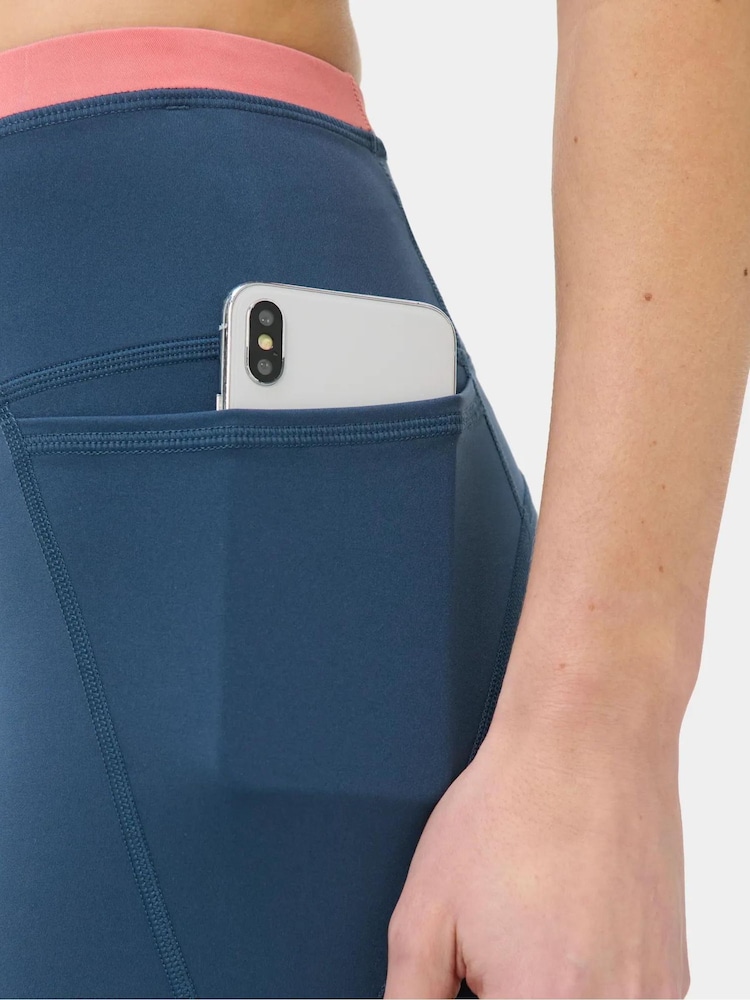 Sweaty Betty Blue Power Colourblock 6" Shorts - Image 5 of 5 Sweaty Betty Blue Power Colourblock 6" Shorts - Image 5 of 5