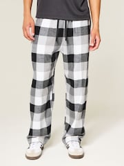 Hollister White Flannel Plaid Baggy Pyjama Bottoms - Image 2 of 5