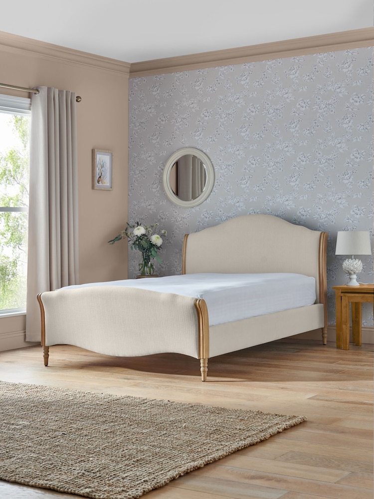Laura Ashley Natural Sarsden Wooden And Upholstery Bed - Image 1 of 3