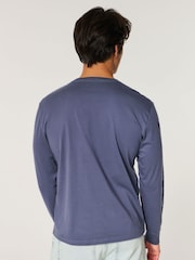 Hollister Blue Crew Neck Long Sleeve T-Shirt - Image 3 of 4