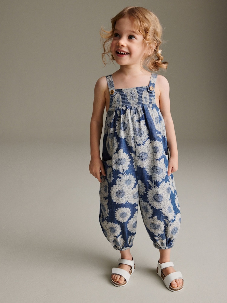 Denim - Overall mit Sonnenblumenmuster (3 Monate – 7 Jahre) - Bild 2 von 10