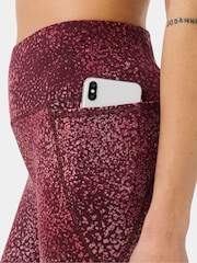 Sweaty Betty Red Printed 6" Inseam Power Workout Leggings - Image 5 of 6