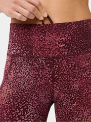 Sweaty Betty Red Printed 6" Inseam Power Workout Leggings - Image 6 of 6