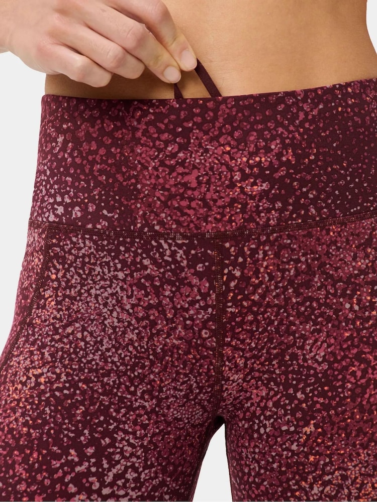Sweaty Betty Red Printed 6" Inseam Power Workout Leggings - Image 6 of 6