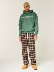 Hollister Brown Flannel Plaid Baggy Pyjama Bottoms - Image 1 of 5