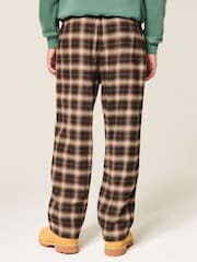 Hollister Brown Flannel Plaid Baggy Pyjama Bottoms - Image 3 of 5