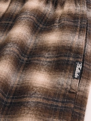 Hollister Brown Flannel Plaid Baggy Pyjama Bottoms - Image 5 of 5