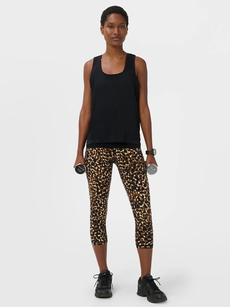 Sweaty Betty Brown Power Cropped Workout Leggings - Image 2 of 6