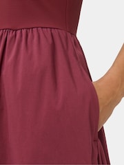 Sweaty Betty Maroon Explorer Ribbed Halter Neck Strappy Maxi Dress - Image 4 of 6