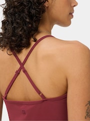 Sweaty Betty Maroon Explorer Ribbed Halter Neck Strappy Maxi Dress - Image 5 of 6