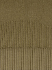 Sweaty Betty Khaki Green Spirit Restored Seamless Yoga Bra - Image 6 of 6