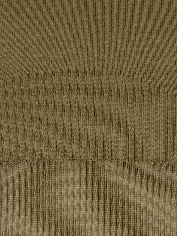 Sweaty Betty Khaki Green Spirit Restored Seamless Yoga Bra - Image 6 of 6
