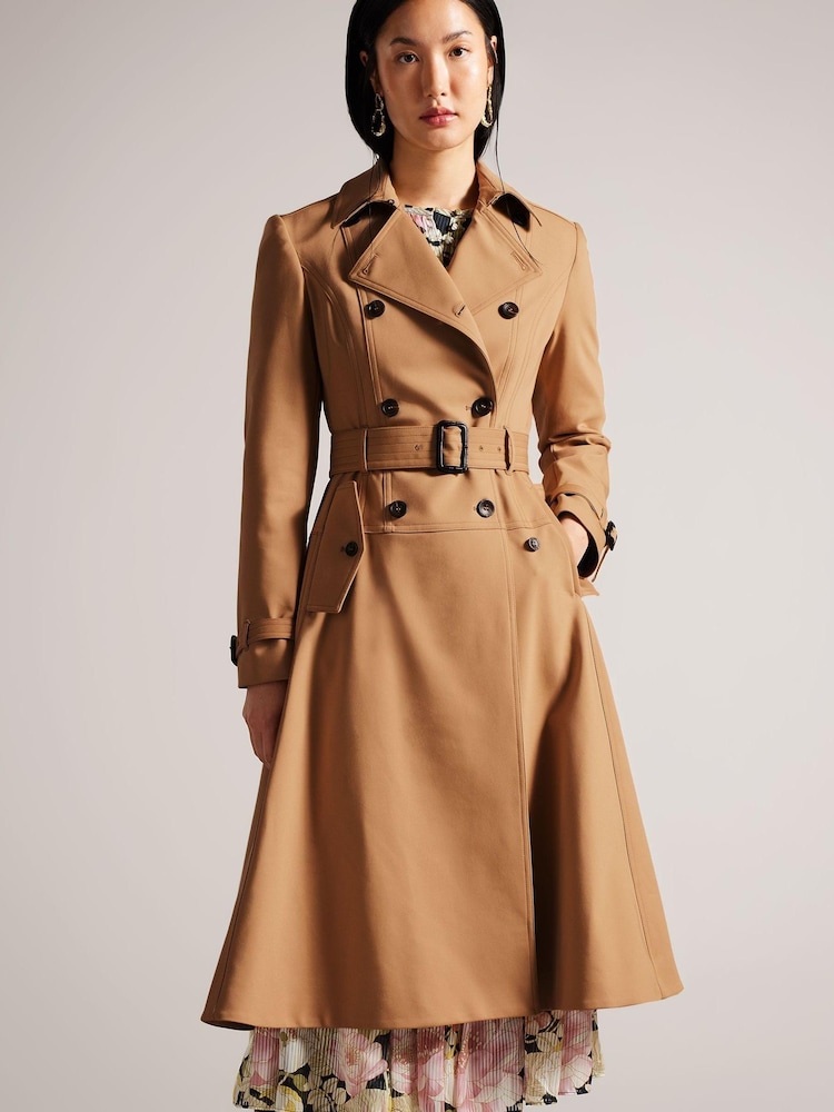 Ted Baker Natural Mayiah Double Breasted Trench With Coat - Image 1 of 11