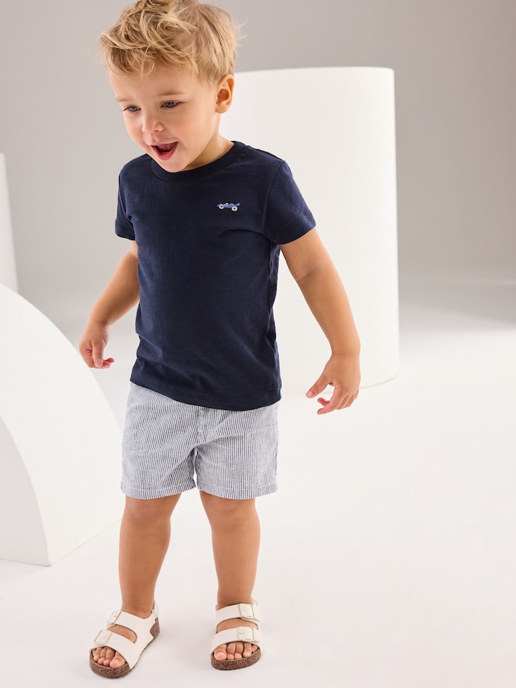 Ticking Stripe Linen Blend Chino Shorts (3mths-7yrs) - Image 2 of 7