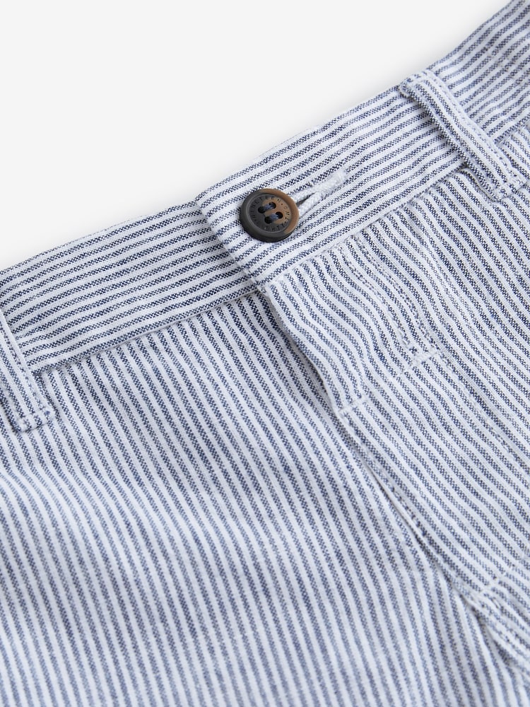 Ticking Stripe Linen Blend Chino Shorts (3mths-7yrs) - Image 7 of 7