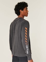 Hollister Black Crew Neck Long Sleeve T-Shirt - Image 2 of 5